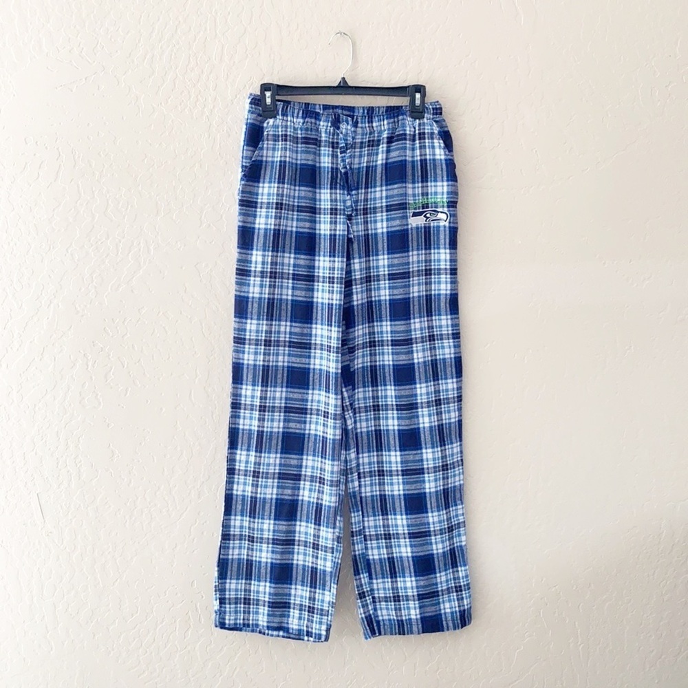 🌿Final Sale NFL Team Apparel‎ Seattle Seahawks Plaid Flannel PJ Pants
